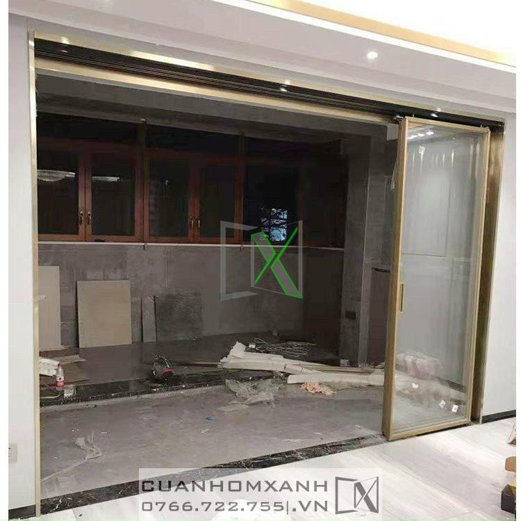 Cửa nhôm Slim lùa giảm chấn