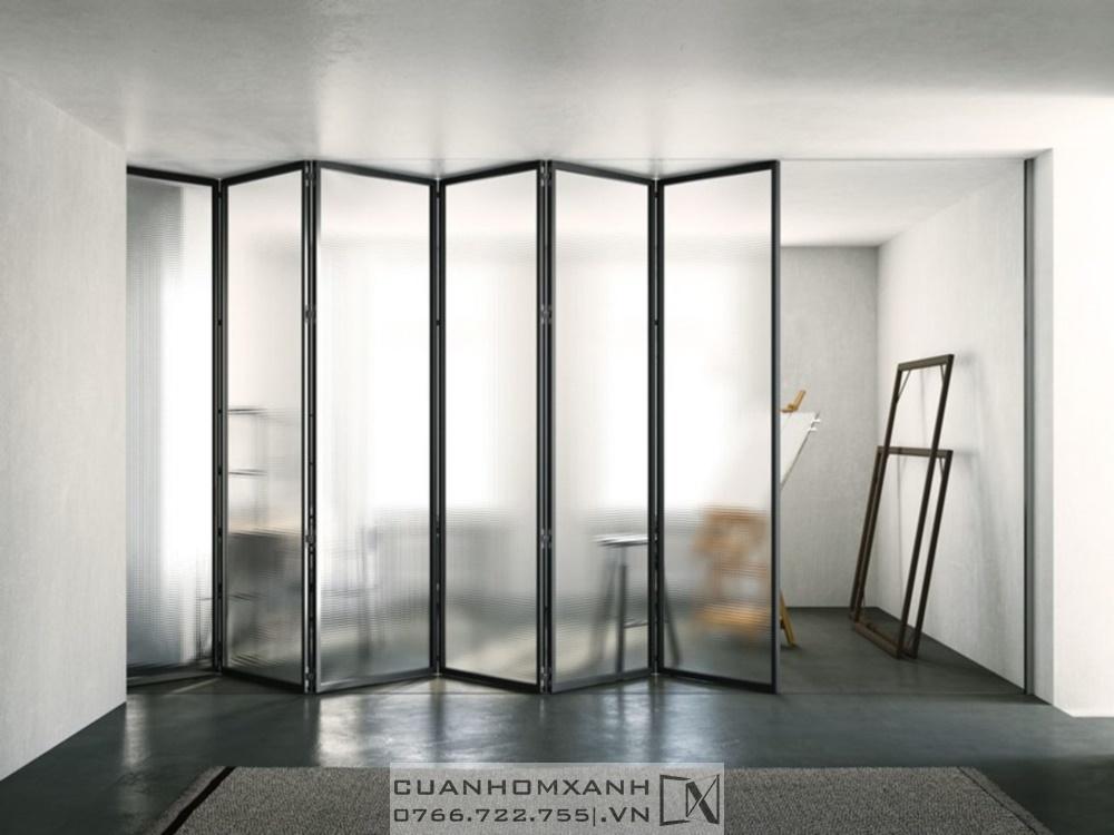 Cửa nhôm Slim lùa giảm chấn