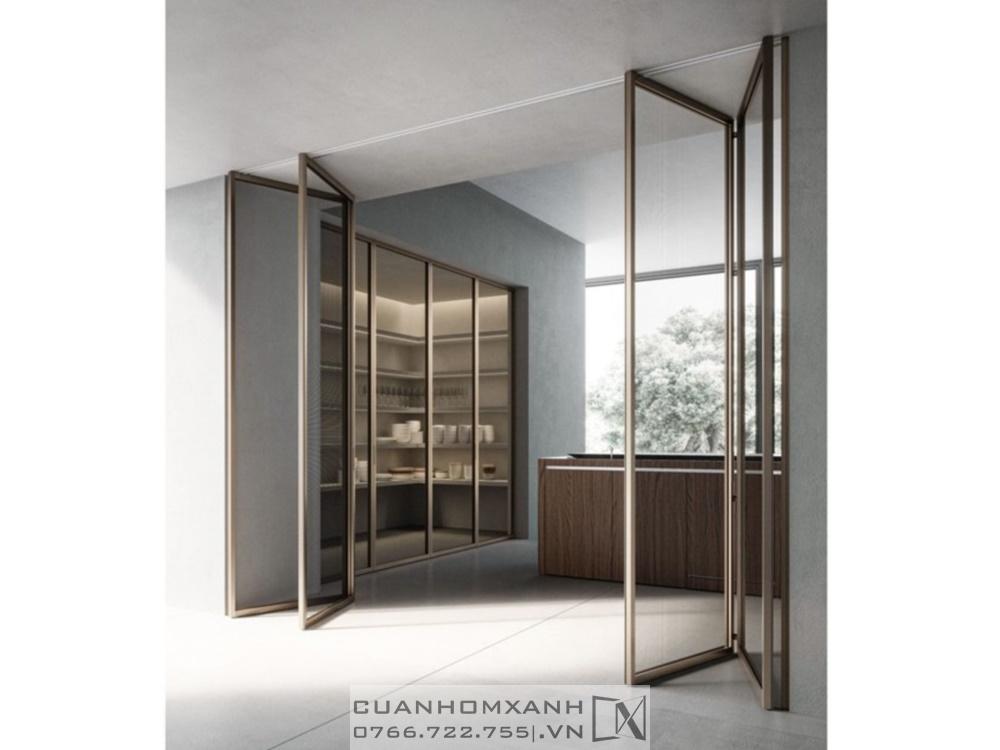 Cửa nhôm Slim lùa giảm chấn