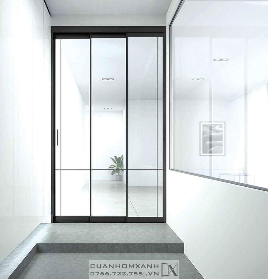 Cửa nhôm Slim lùa giảm chấn
