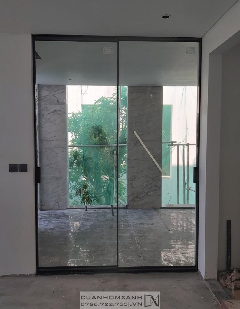 Cửa nhôm Slim lùa giảm chấn