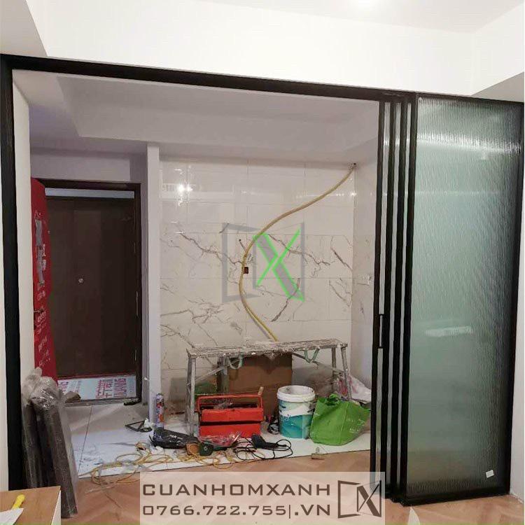 Cửa nhôm Slim lùa giảm chấn