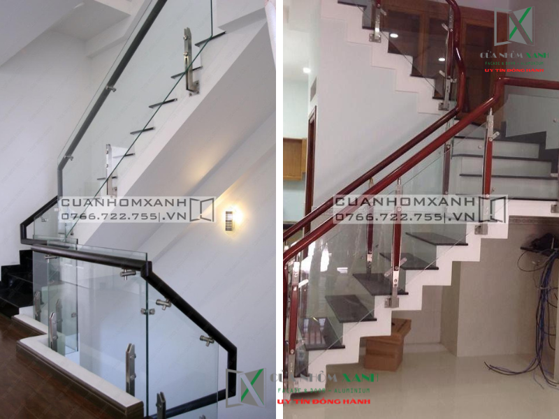 Cầu thang kính cường lực
