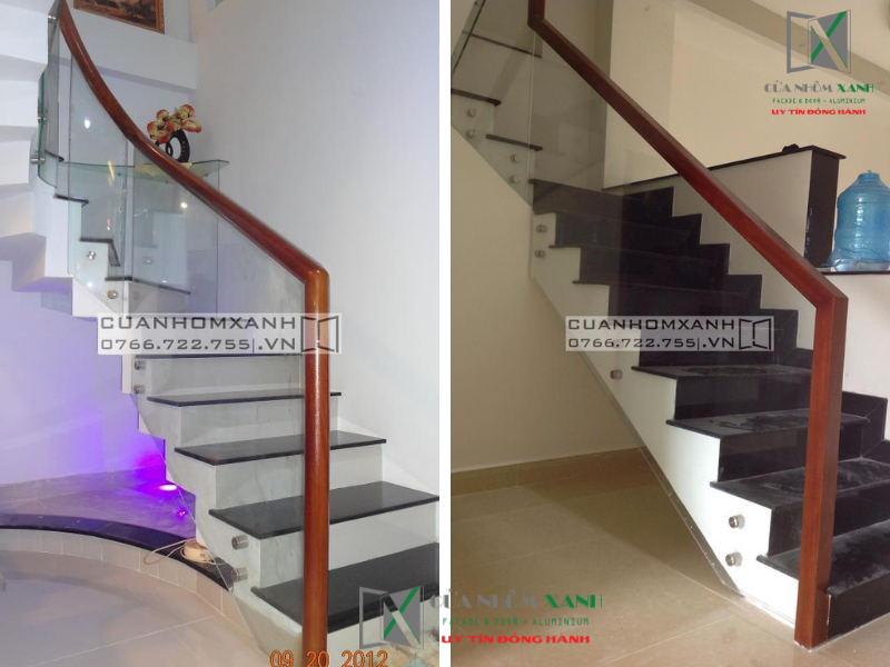 Cầu thang kính cường lực