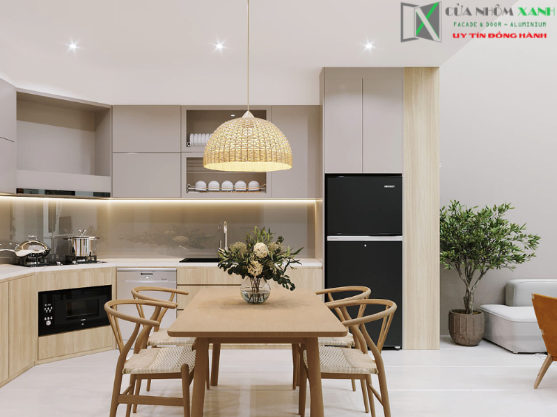 Kính sơn ốp bếp trang trí