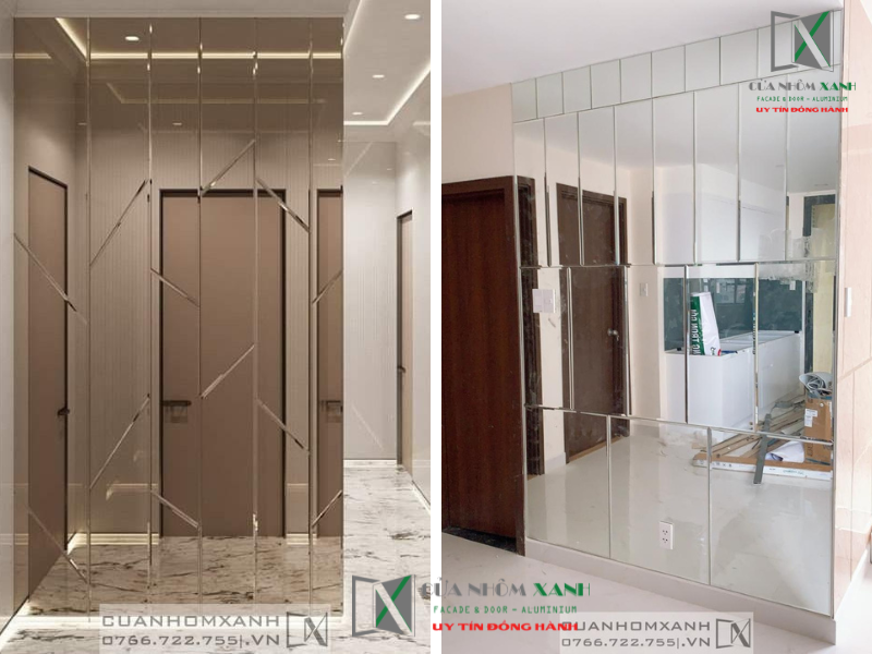 Kính thuỷ ốp tường trang trí