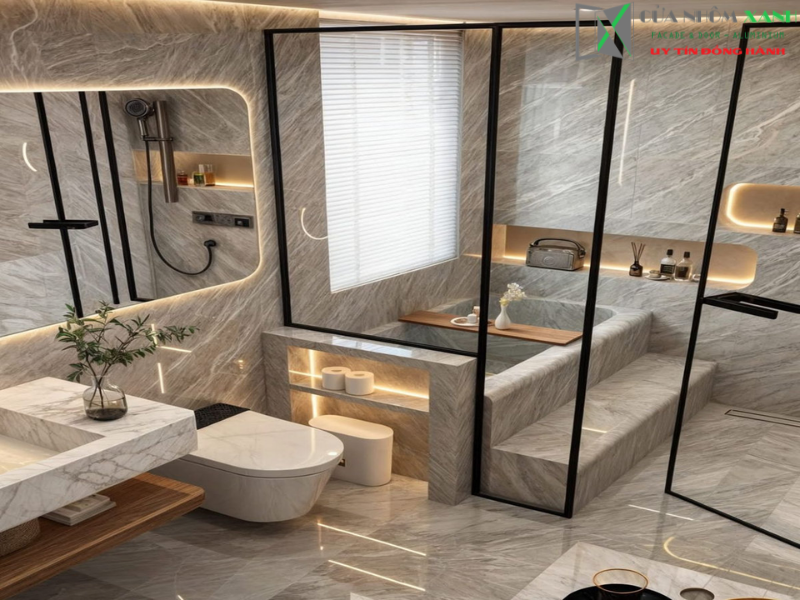 Phòng tắm kính mở trượt (lùa)