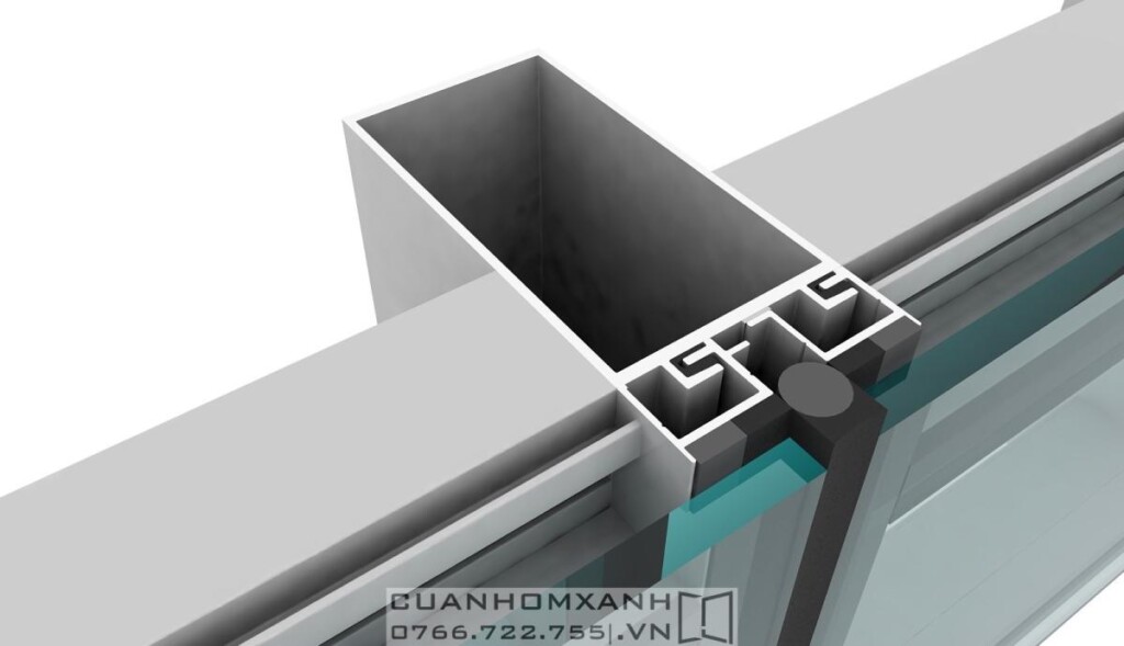 Mặt dựng nhôm kính hệ SEMI