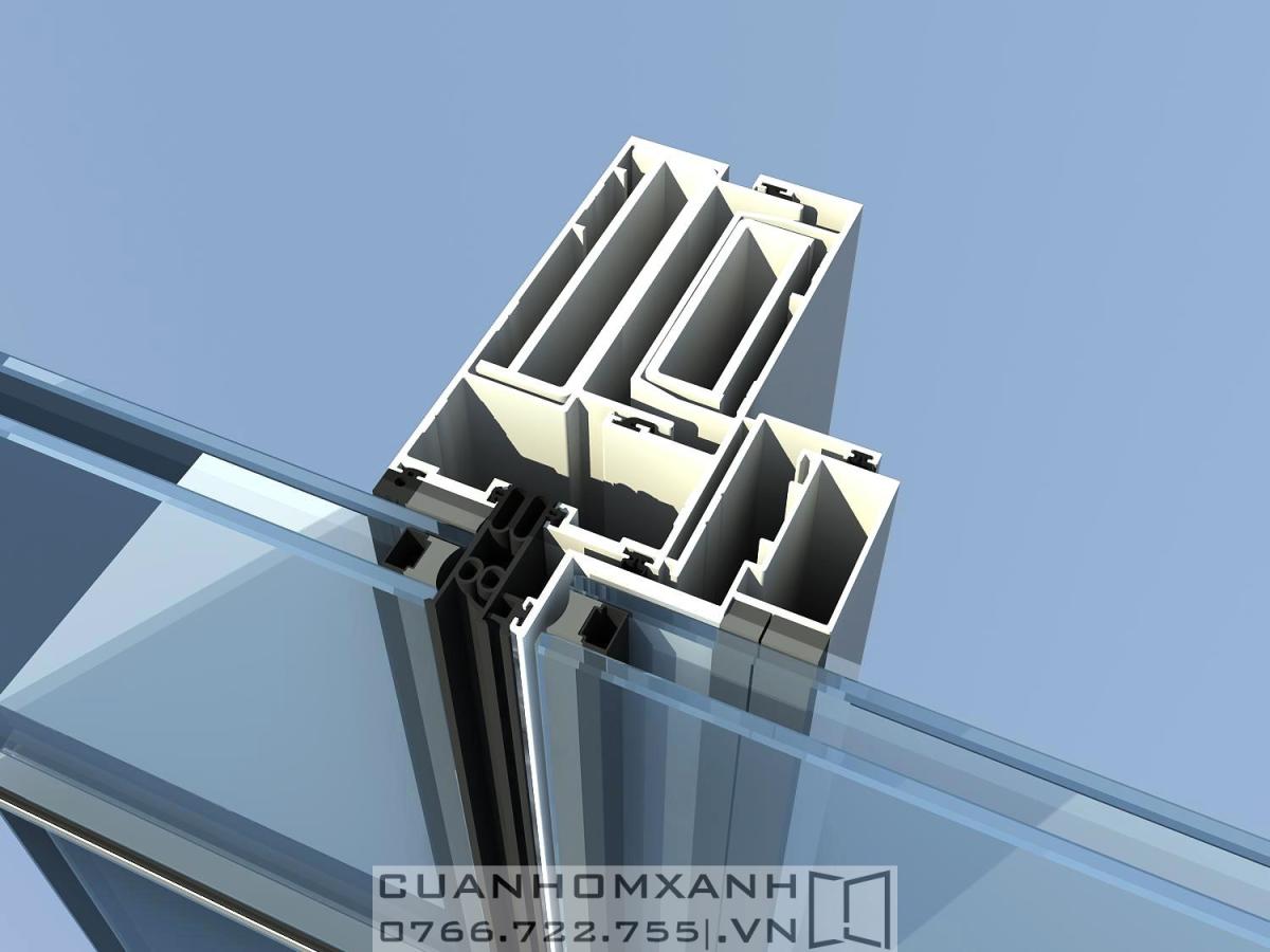 Mặt dựng nhôm kính hệ Unitized